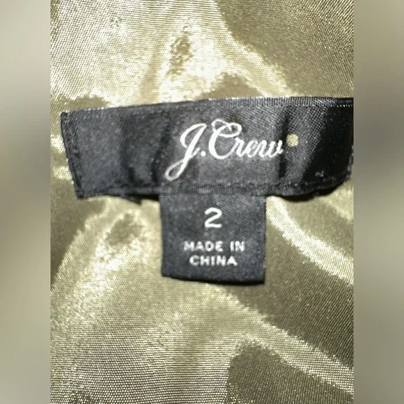J CREW Olive Green Wrap-Tie Jumpsuit Stretch Paplin Size 2 - Picture 7 of 8
